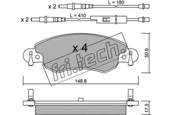 fri.tech. Σετ τακάκια, Δισκόφρενα - 339.0