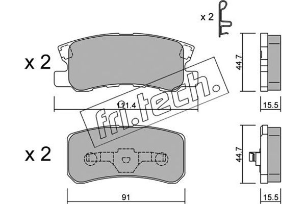 fri.tech. Σετ τακάκια, Δισκόφρενα - 415.0