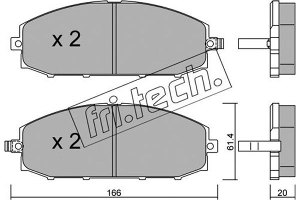 fri.tech. Σετ τακάκια, Δισκόφρενα - 422.0