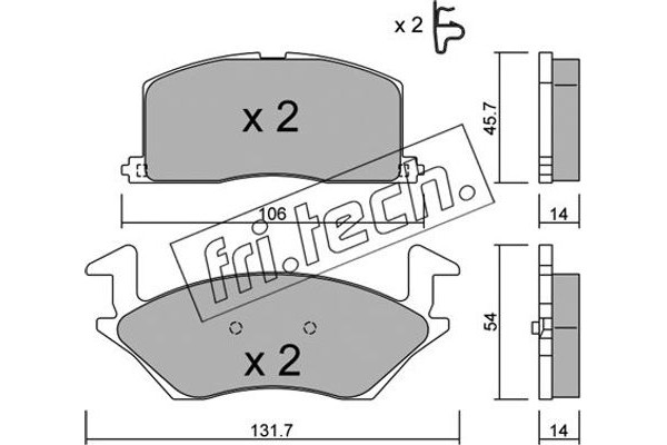 fri.tech. Σετ τακάκια, Δισκόφρενα - 437.0