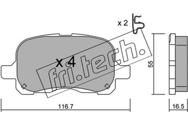 fri.tech. Σετ τακάκια, Δισκόφρενα - 458.0