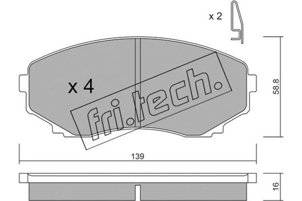 fri.tech. Σετ τακάκια, Δισκόφρενα - 493.0