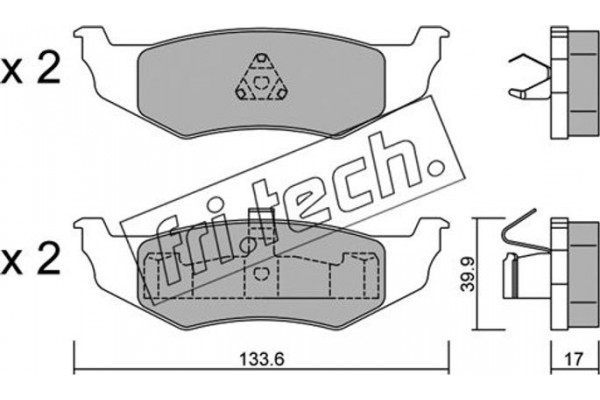 fri.tech. Σετ τακάκια, Δισκόφρενα - 538.0