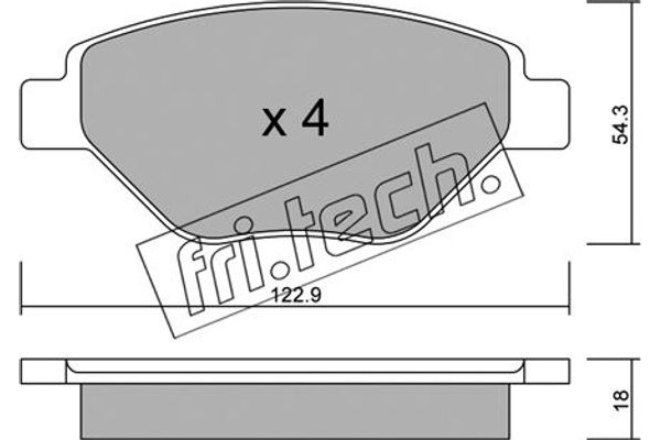 fri.tech. Σετ τακάκια, Δισκόφρενα - 559.0