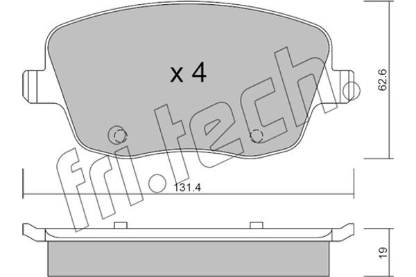 fri.tech. Σετ τακάκια, Δισκόφρενα - 563.0