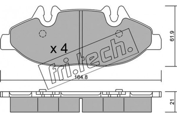 fri.tech. Σετ τακάκια, Δισκόφρενα - 591.0