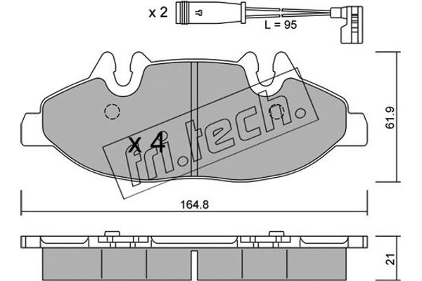 fri.tech. Σετ τακάκια, Δισκόφρενα - 591.0W