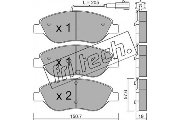 fri.tech. Σετ τακάκια, Δισκόφρενα - 593.0