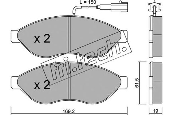 fri.tech. Σετ τακάκια, Δισκόφρενα - 724.1