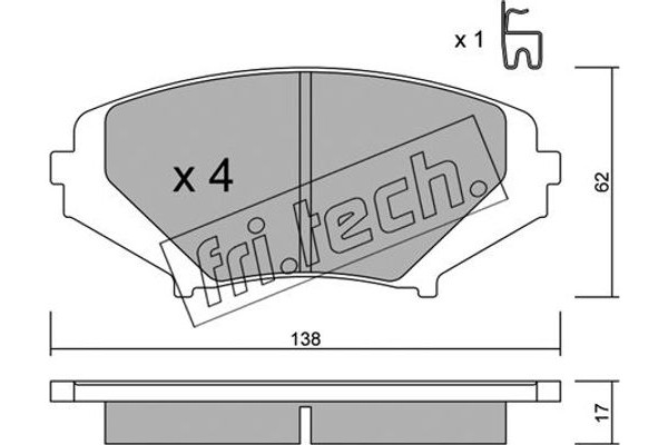 fri.tech. Σετ τακάκια, Δισκόφρενα - 748.0