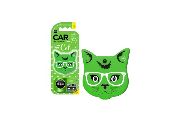 Aroma Car Άρωμα Κρεμαστό Cat Fancy Green 10.5gr