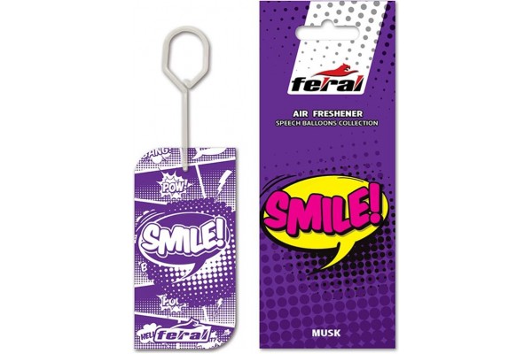 Αρωματικό Αυτοκινήτου Κρεμαστό Feral Speech Collection Smile 1 Τεμάχιο