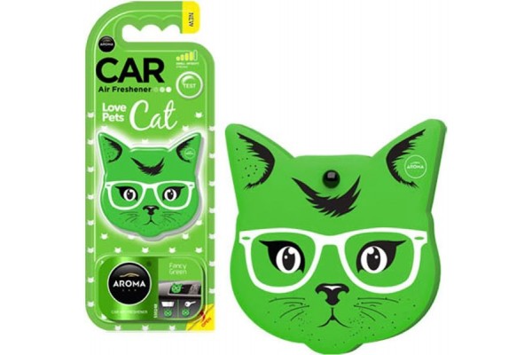 Αρωματικό Αυτοκινήτου Κρεμαστό Aroma Cat Fancy Green 1 Τεμάχιο
