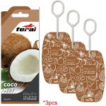 Σετ Αρωματικών Αυτοκινήτου Feral Fruity Collection Coconut 3 Τεμάχια