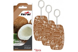 Σετ Αρωματικών Αυτοκινήτου Feral Fruity Collection Coconut 3 Τεμάχια