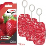 Σετ Αρωματικών Αυτοκινήτου Feral Fruity Collection Strawberry 3 Τεμάχια