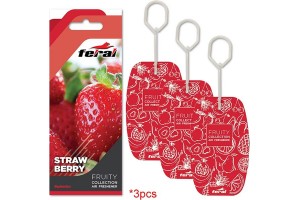 Σετ Αρωματικών Αυτοκινήτου Feral Fruity Collection Strawberry 3 Τεμάχια