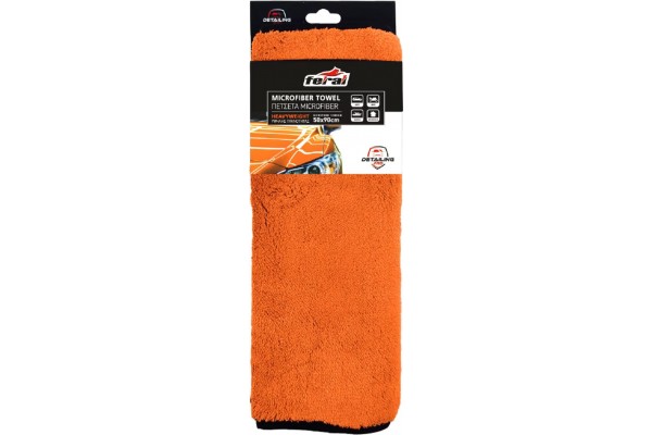 Πετσέτα Microfiber Feral Detailing Pro Heavyweight 50x90cm 1200gsm Πορτοκαλί 1 Τεμάχιο