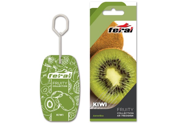 Αρωματικό Αυτοκινήτου Κρεμαστό Feral Fruity Collection Kiwi 1 Τεμάχιο