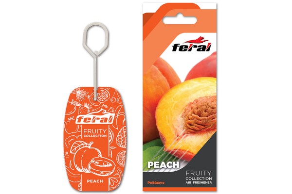 Αρωματικό Αυτοκινήτου Κρεμαστό Feral Fruity Collection Peach 1 Τεμάχιο
