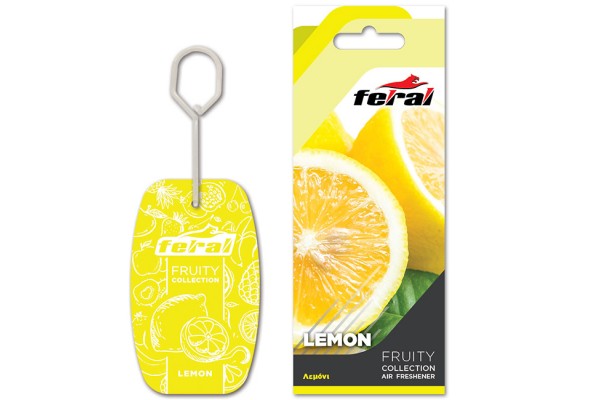 Αρωματικό Αυτοκινήτου Κρεμαστό Feral Fruity Collection Lemon 1 Τεμάχιο