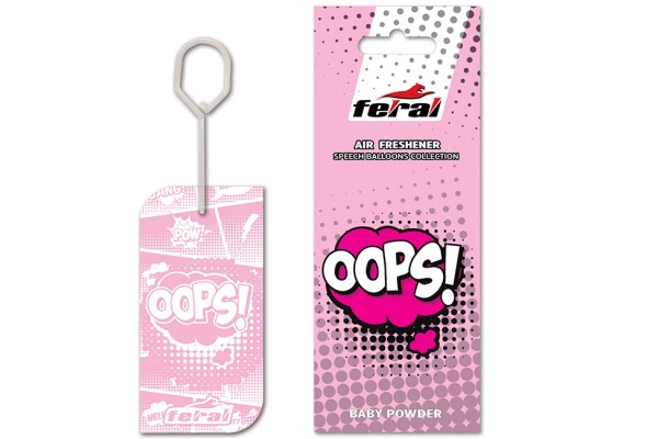 Αρωματικό Αυτοκινήτου Κρεμαστό Feral Speech Collection Oops 1 Τεμάχιο