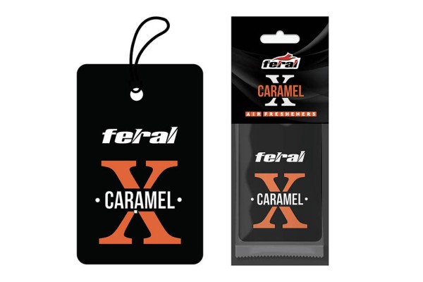 Αρωματικό Αυτοκινήτου Κρεμαστό Feral X Collection Caramel 1 Τεμάχιο