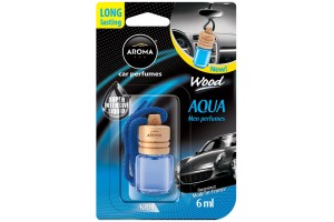 Αρωματικό Αυτοκινήτου Κρεμαστό Μπουκαλάκι Με Ξύλινο Καπάκι Aroma 6ml Με Αρωμα Aqua S40922