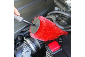 Βούρτσα Καθαρισμού Ζαντών Και Κινητήρα Detailing Pro Feral Μαύρη Κόκκινη 43.5cm 1 Τεμάχιο