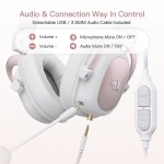 Gaming Ακουστικά - Redragon Zeus H510 White/Pink