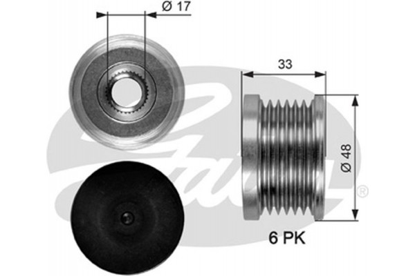 Gates Ελεύθερη Περιστροφή Γεννήτριας - OAP7054
