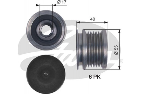 Gates Ελεύθερη Περιστροφή Γεννήτριας - OAP7114