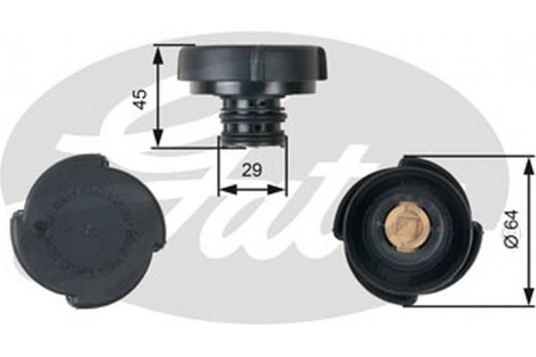 Gates Τάπα κλεισίματος, Δοχείο Ψυκτικού Υγρού - RC204