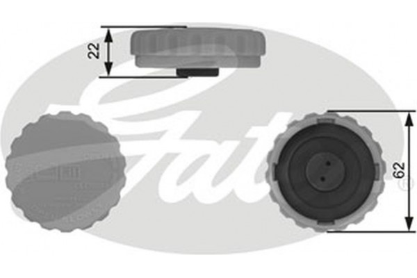 Gates Τάπα κλεισίματος, Δοχείο Ψυκτικού Υγρού - RC235