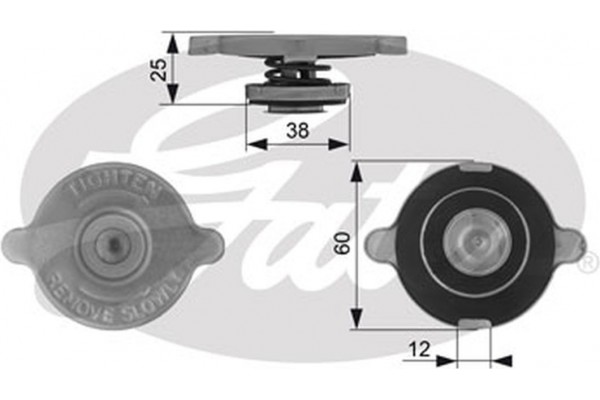 Gates Τάπα κλεισίματος, Ψύκτης - RC132
