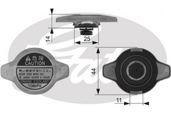 Gates Τάπα κλεισίματος, Ψύκτης - RC134