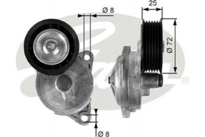 Gates Τεντωτήρας ιμάντα, Ιμάντας poly-V - T38188