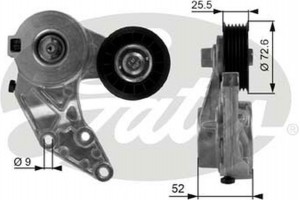 Gates Τεντωτήρας ιμάντα, Ιμάντας poly-V - T38377