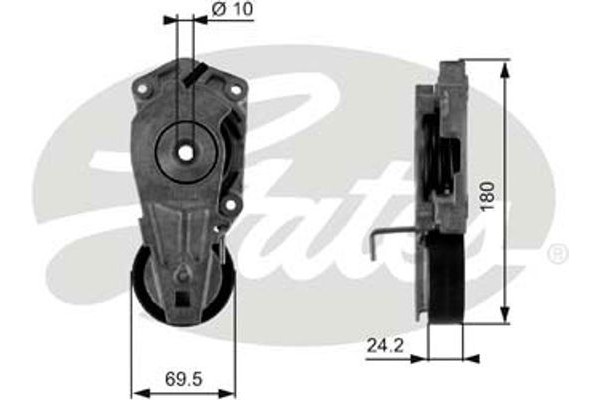 Gates Τεντωτήρας ιμάντα, Ιμάντας poly-V - T38405