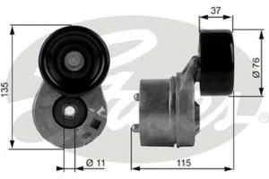 Gates Τεντωτήρας ιμάντα, Ιμάντας poly-V - T38431