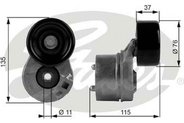 Gates Τεντωτήρας ιμάντα, Ιμάντας poly-V - T38431