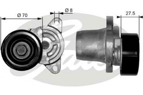 Gates Τεντωτήρας ιμάντα, Ιμάντας poly-V - T38454