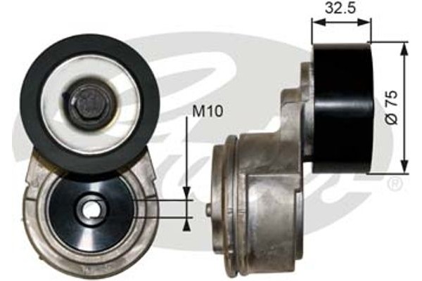 Gates Τεντωτήρας ιμάντα, Ιμάντας poly-V - T38567