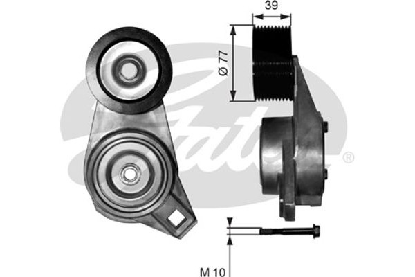 Gates Τεντωτήρας ιμάντα, Ιμάντας poly-V - T38581