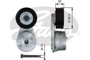 Gates Τεντωτήρας ιμάντα, Ιμάντας poly-V - T38584