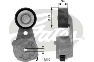 Gates Τεντωτήρας ιμάντα, Ιμάντας poly-V - T38601