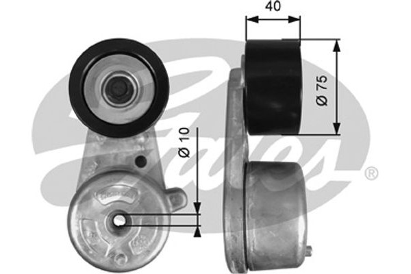 Gates Τεντωτήρας ιμάντα, Ιμάντας poly-V - T38720