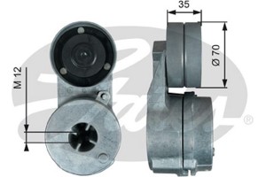 Gates Τεντωτήρας ιμάντα, Ιμάντας poly-V - T38723