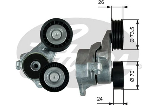 Gates Τεντωτήρας ιμάντα, Ιμάντας poly-V - T39024