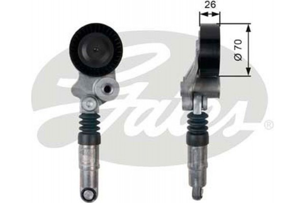 Gates Τεντωτήρας ιμάντα, Ιμάντας poly-V - T39158